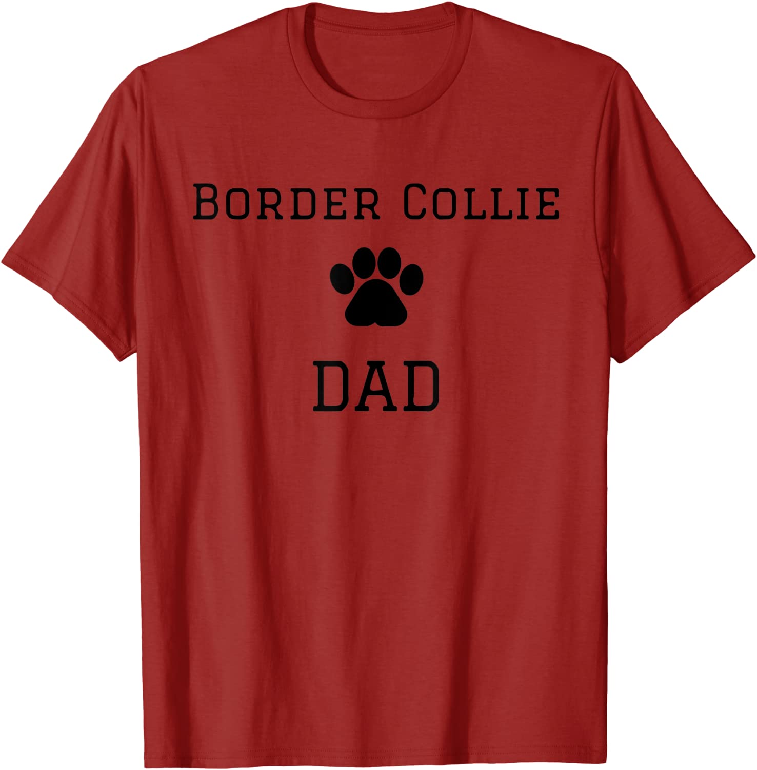 Border Collie Dad – Paw Design T-Shirt | Border Collie Fan Club